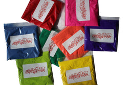 Colour Run Party Event Mini Bags | 8 Colours in 250g Bags of Gulal Holi Throwing Paint Powder | Non Toxic Safe to Use