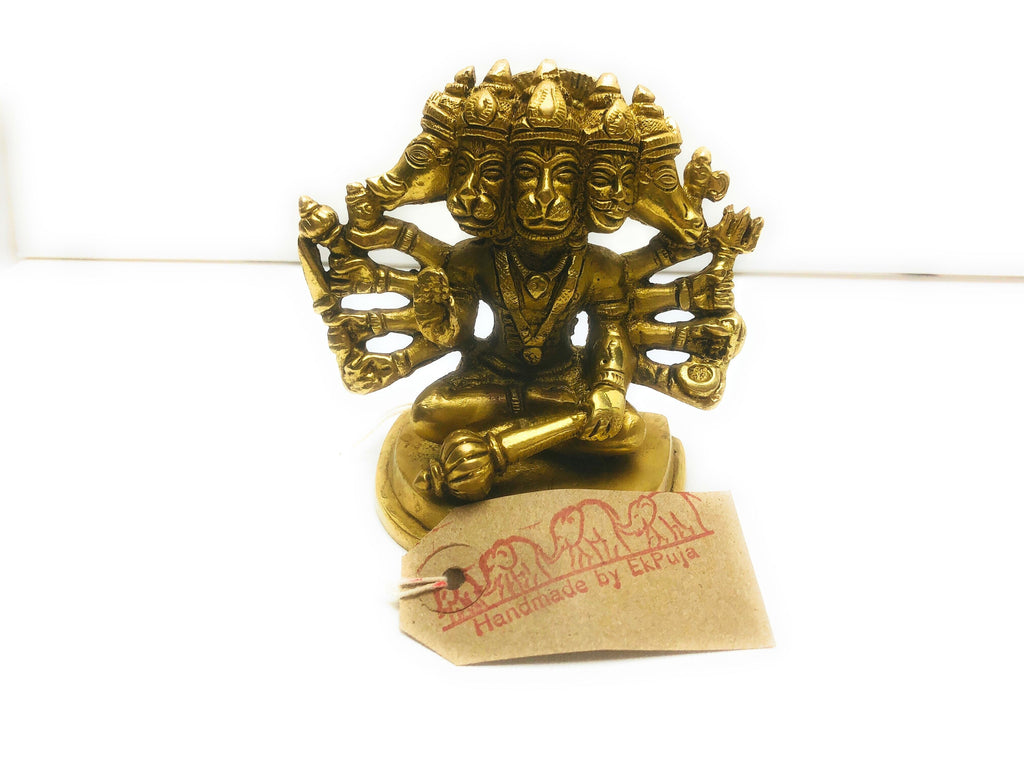 Panchmukhi Hanuman Ji Brass Hanuman Lord Hanuman Hi Brass Handmade EkP ...