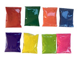Colour Run Party Event Mini Bags | 8 Colours in 50g Bags of Gulal Holi Throwing Paint Powder | Non Toxic Safe to Use
