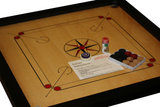 EkPuja Classic Carrom 33 x 33 Set with Board, Coins and Striker 6mm