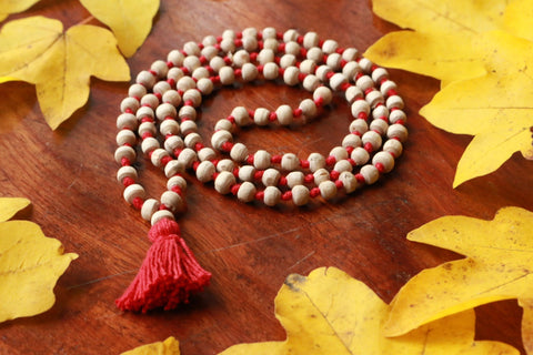 Krishna Carved 27 Beads Tulsi Japa Bead Mala