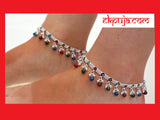 Multi-coloure Anklet/Wedding anklets with bells/Indian wedding payal/Hen party anklet gift/ Bollywood Bellydance anklet single or pair