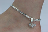 Simple Silver Coloured Anklet Chain Anklet Indian Payal Foot Chain Single or Pair