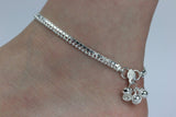 Simple Silver Coloured Anklet Chain Anklet Indian Payal Foot Chain Single or Pair