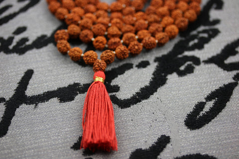 10MM Rudraksha Mala Yoga Meditation Hindu Prayer Beads 108+1