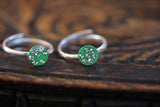 Diamonte Toe Ring/ Indian Toe Ring/ Handmade Toe Ring/ adjustable Toe rings/ Green Diamonte Toe Ring pair