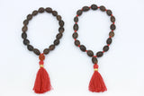 Lotus Seeds Handmade Bracelet Hindu Yoga Meditation Bracelet Kamal Gatha Beads Bracelet With Red Tassel