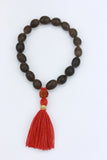 Lotus Seeds Handmade Bracelet Hindu Yoga Meditation Bracelet Kamal Gatha Beads Bracelet With Red Tassel