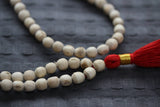 Tulsi Beads Mala - UnKnotted Tulsi Beads japa Mala - Handmade Tulsi necklace- Hare Krishna tulsi Japa Mala - natural Tulsi Beads Mala 108+1