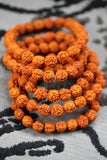 Rudraksha Bracelet Handmade Rudraksha 9MM Beads Elastic Wristband- Hindu Yoga Meditation Bracelet- Yoga Meditation gift bracelet-wholesale