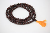 Rosewood mala 108+1 guru beads - hindu japa mala - krishna japa mala - Buddhist meditation japa mala - yoga meditation prayer beads malah
