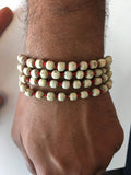 Tusli Bracelet - Handmade Tusli Basil Seeds Bracelet Mala - Tulsi krishna Japa Bracelet- Tusli Mala - Tusli Beads Bracelet 8MM Beads size