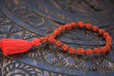 Rudraksha knotted Bracelet- Rudraksha 9mm Beads Handmade Bracelet Wristband Meditation Yoga lord Shiva Bracelet