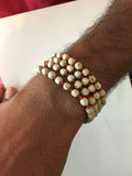 Tusli Bracelet - Handmade Tusli Basil Seeds Bracelet Mala - Tulsi krishna Japa Bracelet- Tusli Mala - Tusli Beads Bracelet 8MM Beads size