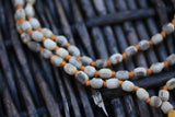 Tulsi Hand Knotted Om Mala Beads Necklace -Blessed Karma Nirvana Meditation 8mm Prayer Beads For yoga meditation gift