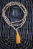 Tulsi Hand Knotted Om Mala Beads Necklace -Blessed Karma Nirvana Meditation 8mm Prayer Beads For yoga meditation gift