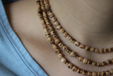 Tulsi mala double round - handmade tulsi basil necklace - double round tulsi seed necklace - triple round tulsi krishna necklace mala