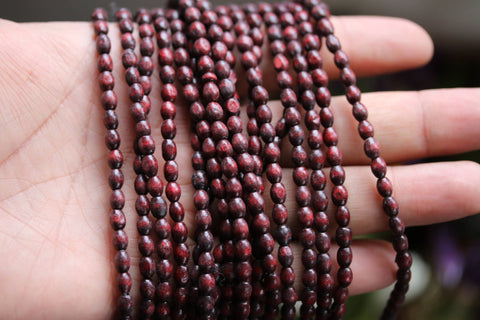 Wooden dark red beads 100 beads - 100 loose wooden beads