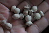 Tulsi Guru Beads Natural Hand Carved in Vrindavan - Handmade Tulsi Guru beads set of 10