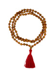 10 Rudraksha Mala  5-6mm with red knotting and short tassels ( 10 mala in packet)