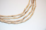 Tulsi Pipe style long tulsi mala - handmade tulsi mala - 2/3 round necklace - fair-rade tulsi basil necklace