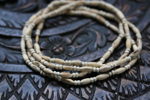 Double/Triple round long tulsi basil holy krishna necklace - handmade 3-4 mm tusli seeds necklace - Hare krishna tulsi necklace