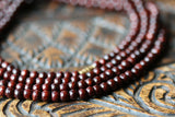 Sandalwood mala double round - handmade Sandalwood  necklace - 2-3 round Chandan necklace - triple round hare krishna necklace mala