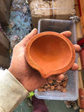 Clay Diya Pot - Handmade Diya Clay Pot DIWALI Lamp - 6 Large Big Clay Diya set - Large clay diya dipak