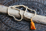Rama Krishna Mala 10-11 mm Engraved Rama Krishna Beads, 108 Japa Mala, Hindu Prayer Mala, India Mala Necklace, Spiritual Meditation Rosary