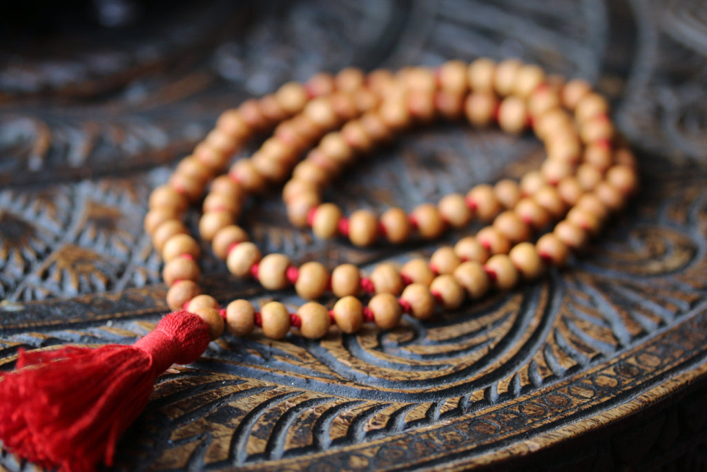 108 Beads Natural Sandalwood Buddhist Buddha Wood Prayer - Temu