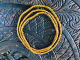 Tulsi Beads Mala - Double Round Tulsi Seed necklace- long Tulsi Basil Mala - Hare Krishna double round Tulsi necklace  - Tulsi Mala