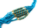Rakhi handmade EkPuja rakhi Blue colour thread prime rakhi for raksha bandhan wristband set of 12