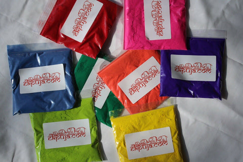 700 Colour Run Party Event Mini Bags | 700 x Colour Throwing Powder Paint in 50g Bags of Gulal Holi Throwing Paint Powder | Non Toxic Safe to Use
